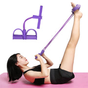 4 Tube Resistance fitness Latex Pedal Pull Rope