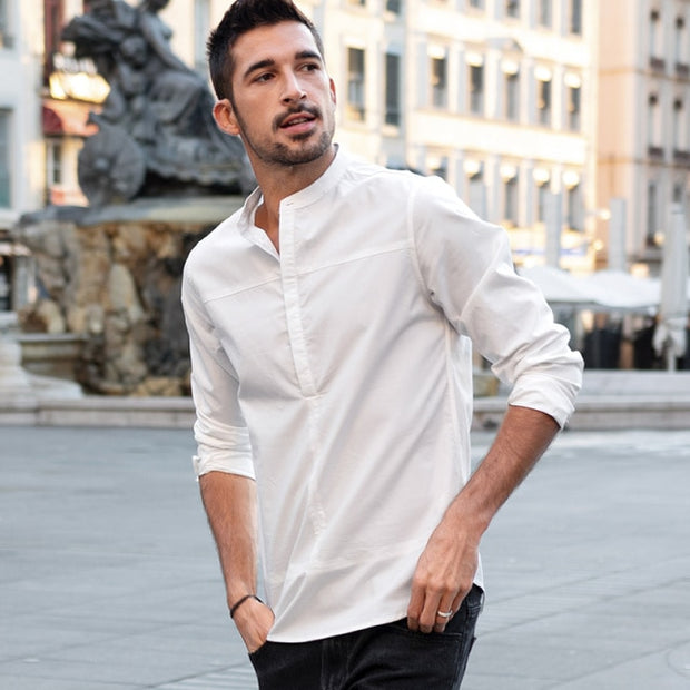 Blended Cotton Solid Shirt