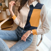 Long Sleeve Silk Shirts Top