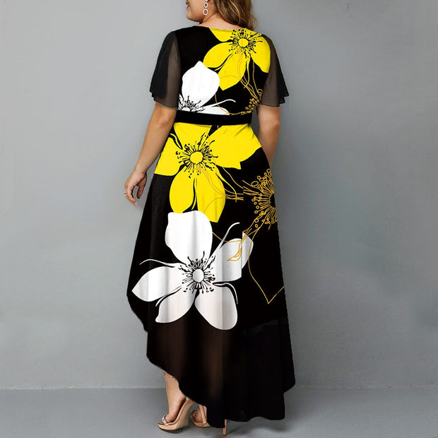 Plus Size Flower Print Dress