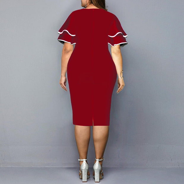 Elegant Geometric Print Bodycon Dress